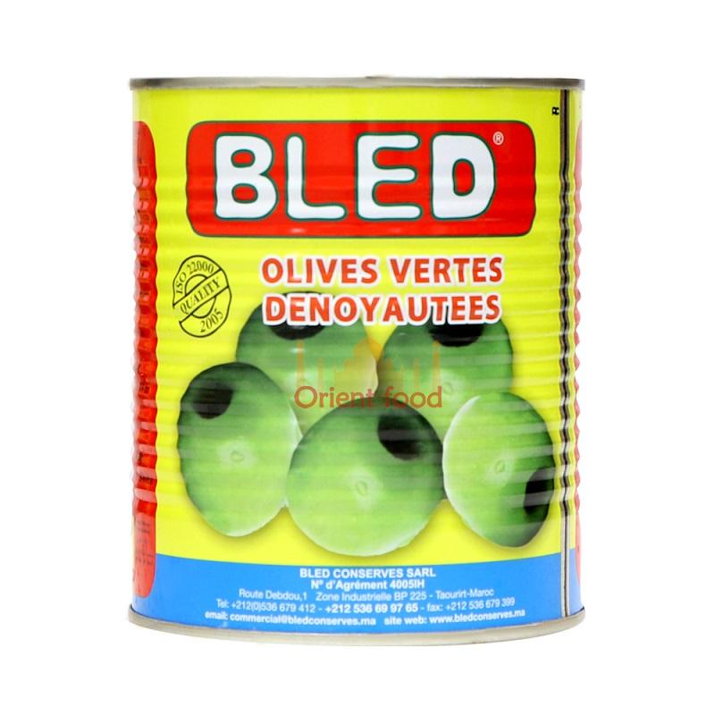 Zelené olivy bez pecek 400g