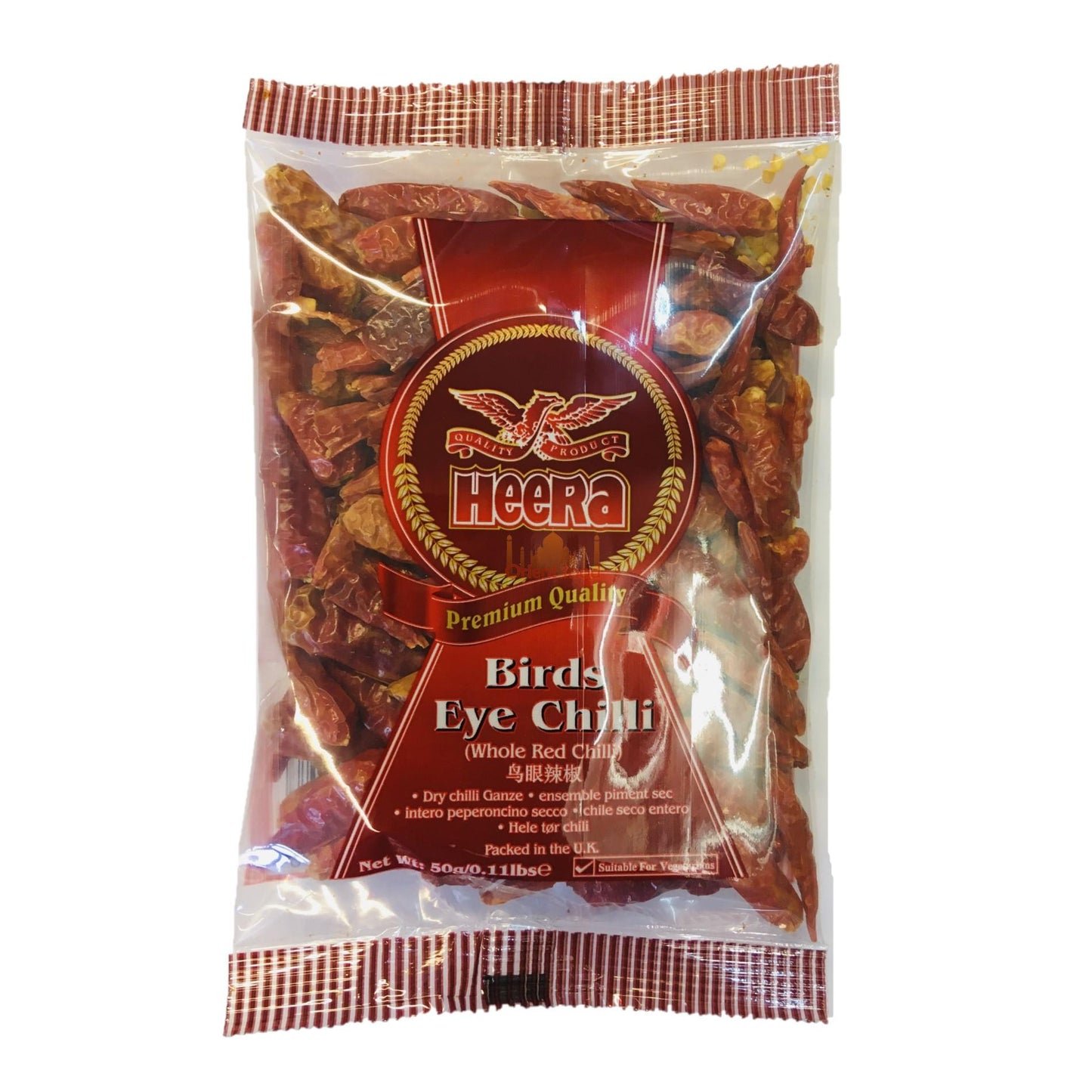 Celé červené chilli Birds Eye 50g