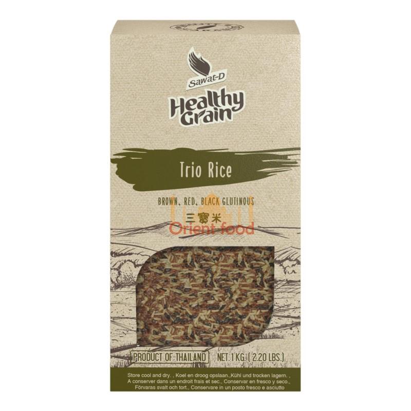 Trio rýže Sawat-D / hnědá, červená, černá 1kg